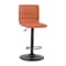 Flash Furniture Cognac Vinyl Adjustable Barstool with Black Base CH-92023-1-BRBK-GG - alternate 10